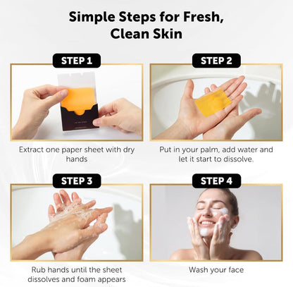 VALITIC Turmeric & Kojic Acid Dissolving Paper Soap Sheets (2 Pack)