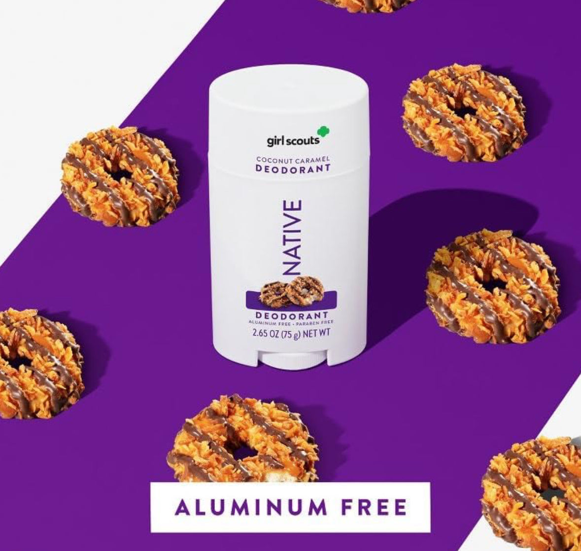 Native x Girl Scout Coconut Caramel Cookie Aluminium-Free Deodorant