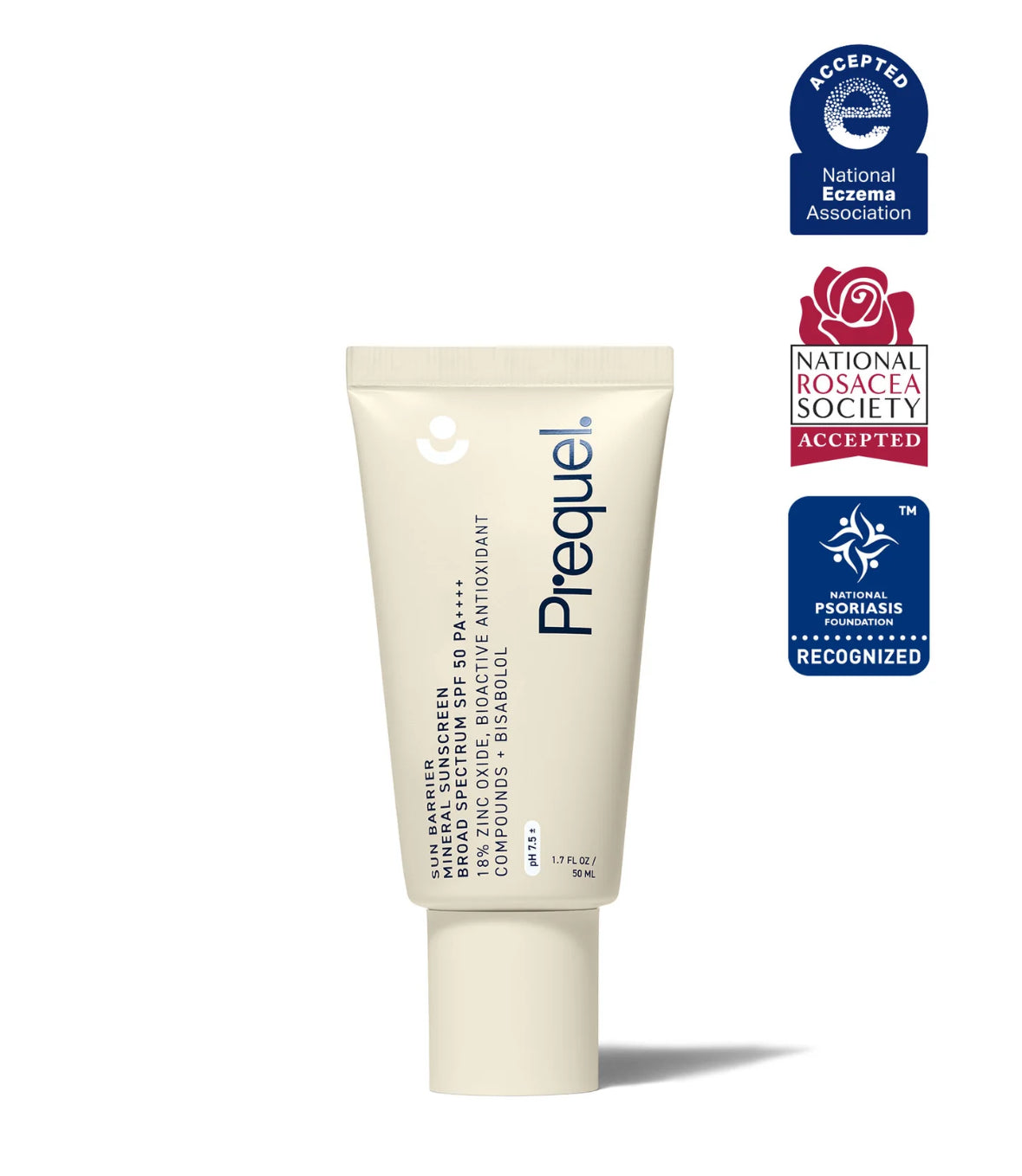 Prequel Sun Barrier Mineral Zinc Oxide SPF 50 Sunscreen
