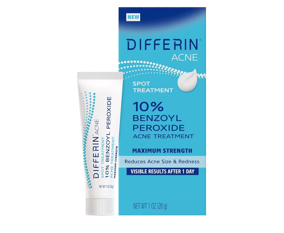 Differin 10% Benzoyl Peroxide Acne Spot Treatment Gel