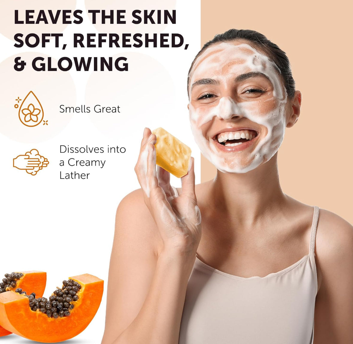 VALITIC Papaya, Turmeric & Kojic Acid Dark Spot Soap Bar (2 Pack)