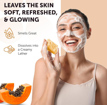 VALITIC Papaya, Turmeric & Kojic Acid Dark Spot Soap Bar (2 Pack)