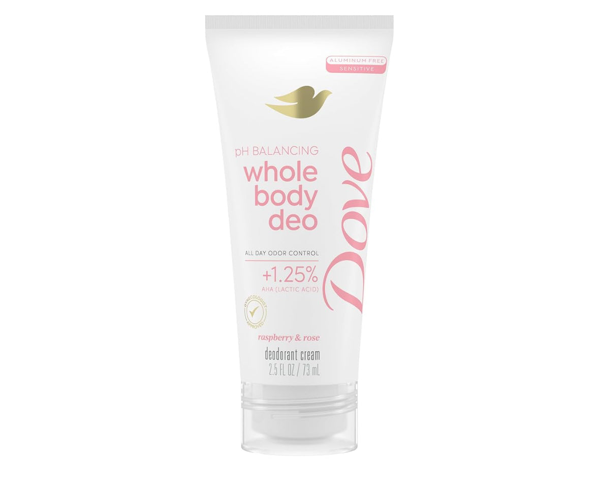 Dove Whole Body Raspberry & Rose Aluminium-Free Deodorant Cream