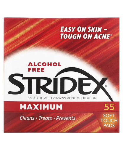 Stridex Maximum Strength 2% Salicylic Acid Acne Pads (55 Count)