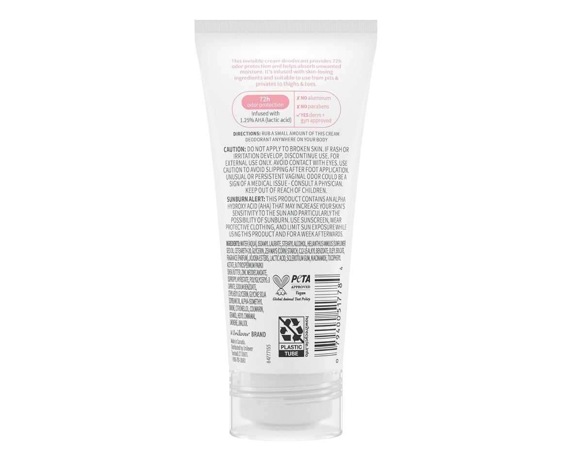 Dove Whole Body Raspberry & Rose Aluminium-Free Deodorant Cream