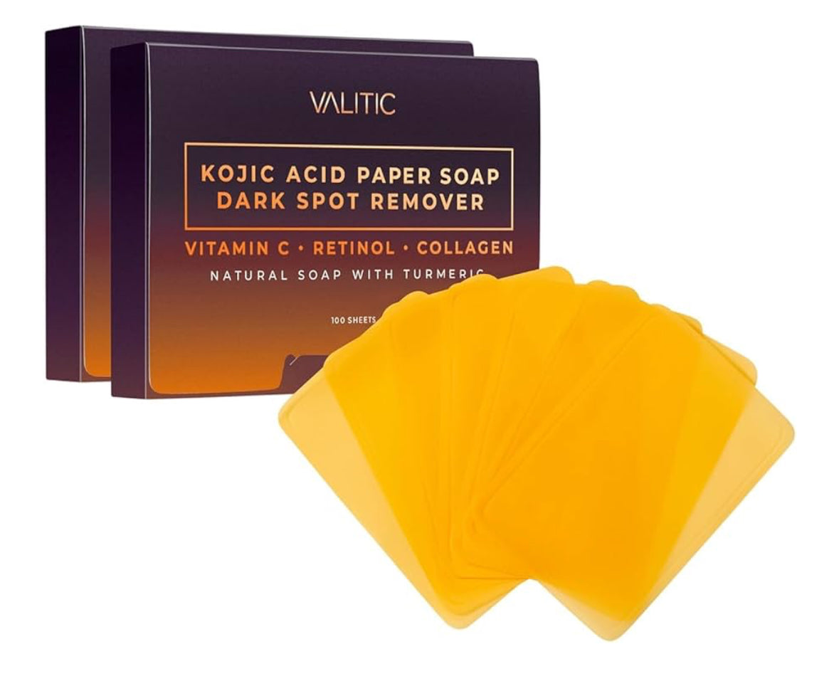 VALITIC Turmeric & Kojic Acid Dissolving Paper Soap Sheets (2 Pack)