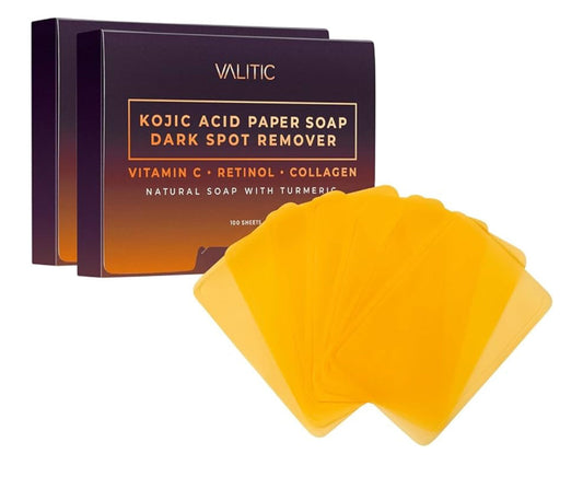 VALITIC Turmeric & Kojic Acid Dissolving Paper Soap Sheets (2 Pack)
