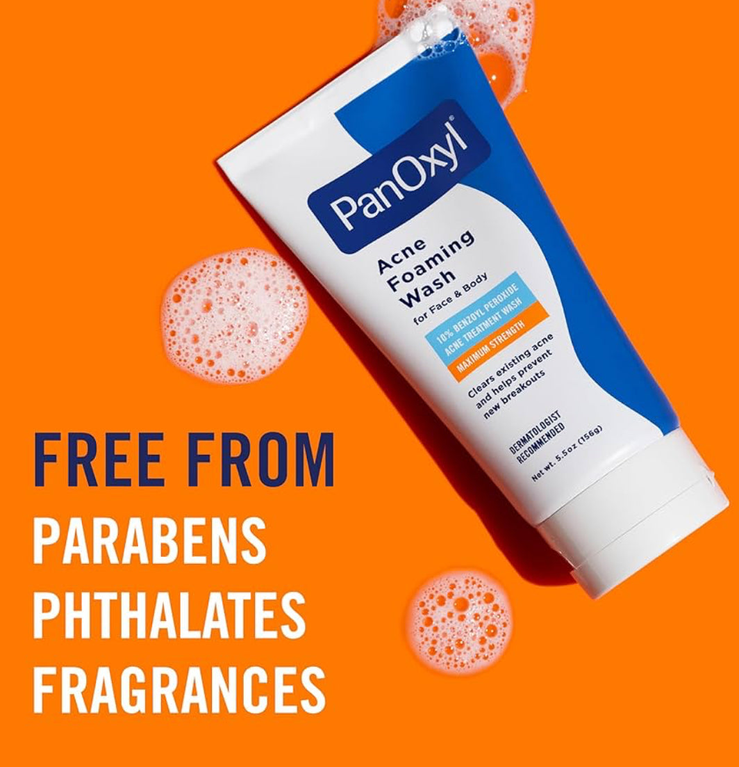 PanOxyl Maximum Strength 10% Benzoyl Peroxide Foaming Acne Wash