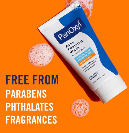PanOxyl Maximum Strength 10% Benzoyl Peroxide Foaming Acne Wash