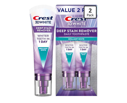 Crest 3D White Brilliance Deep Stain Remover Toothpaste (2 Pack)