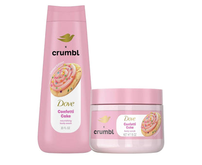 Dove x Crumbl Confetti Cake Body Wash & Scrub Bundle (Limited Edition)