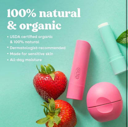 EOS Strawberry Sorbet Natural & Organic Shea Lip Balm Sphere