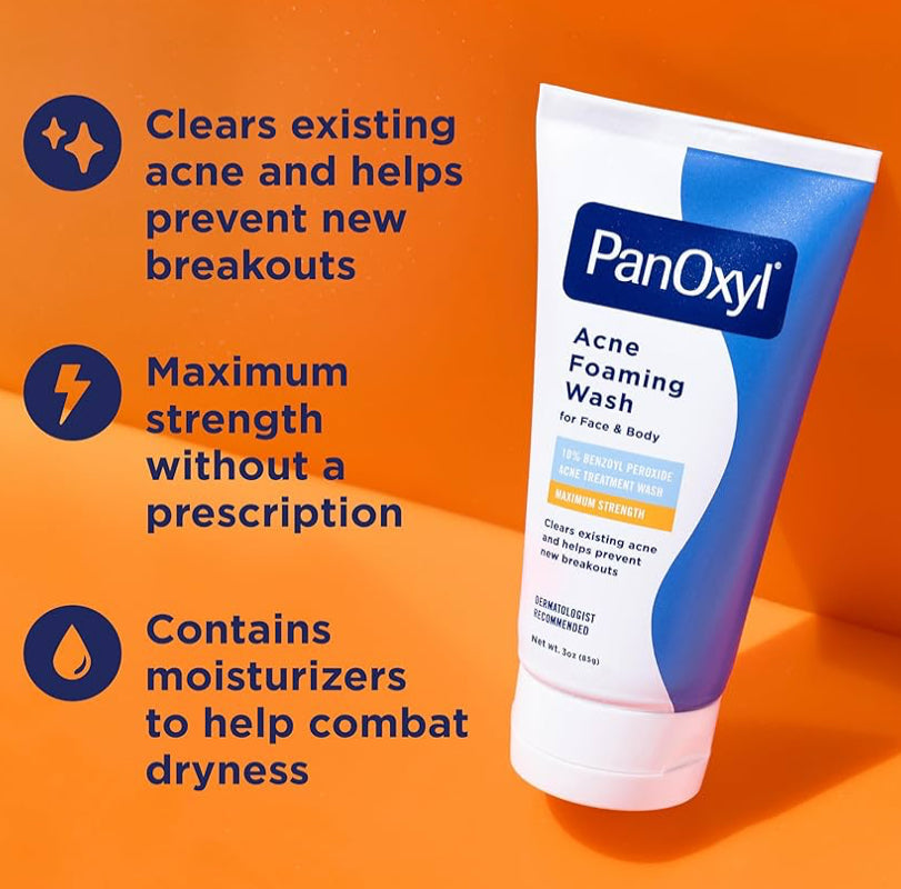 PanOxyl 10% Benzoyl Peroxide Foaming Acne Wash – Travel Size