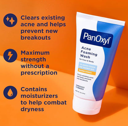 PanOxyl 10% Benzoyl Peroxide Foaming Acne Wash – Travel Size