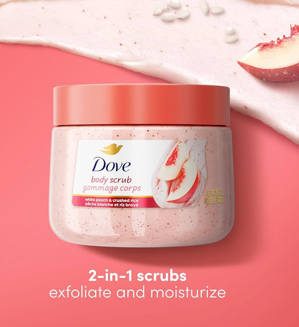 Dove White Peach & Crushed Rice Moisturising Body Scrub