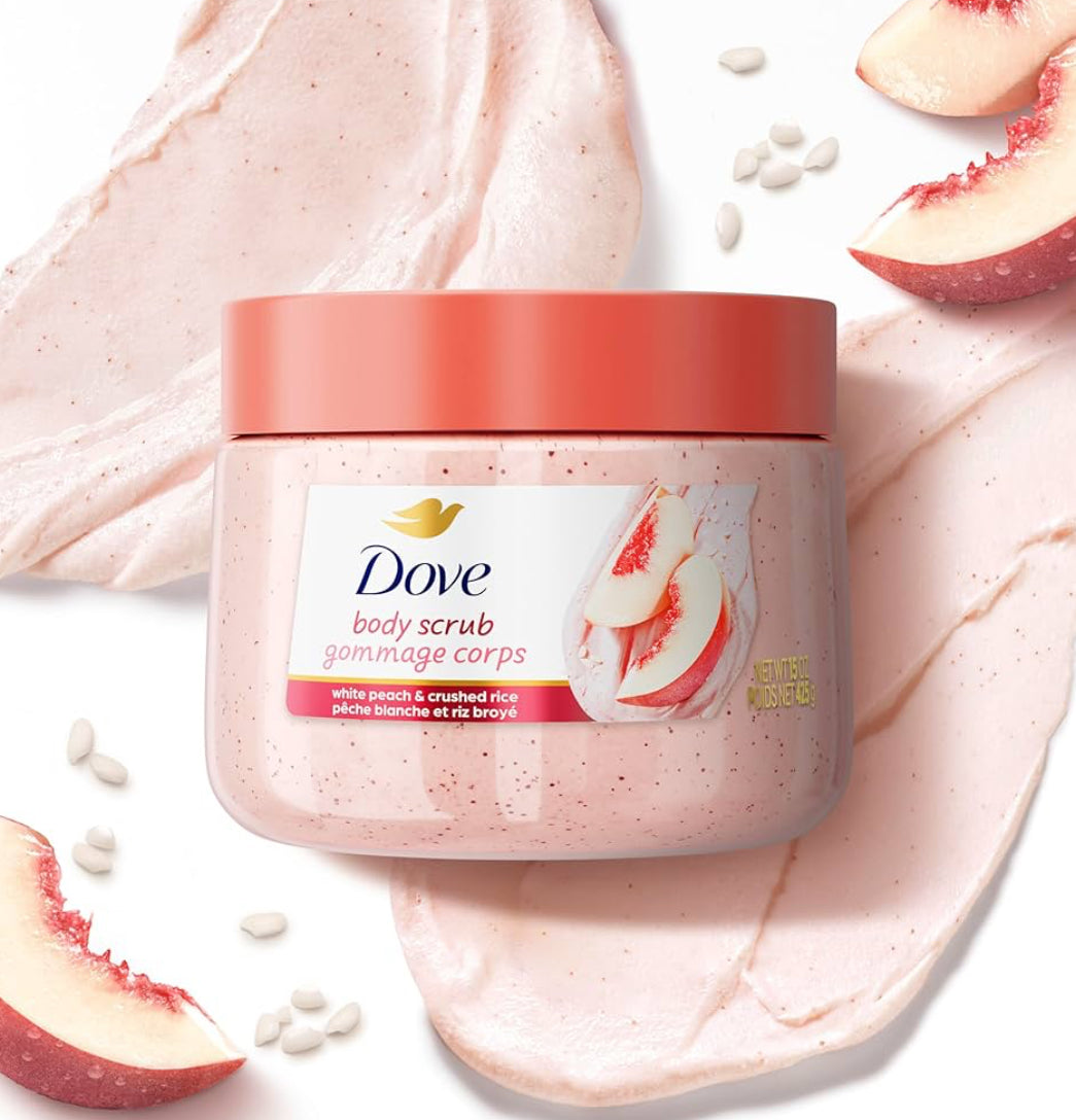 Dove White Peach & Crushed Rice Moisturising Body Scrub