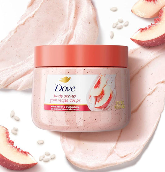 Dove White Peach & Crushed Rice Moisturising Body Scrub