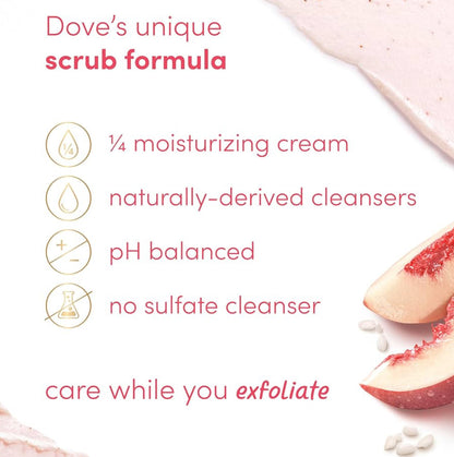 Dove White Peach & Crushed Rice Moisturising Body Scrub