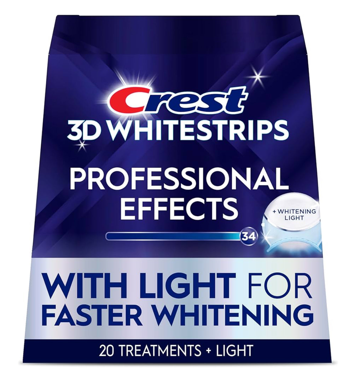 Crest 3D Whitestrips Radiant Express + LED Accelerator (USA Import)