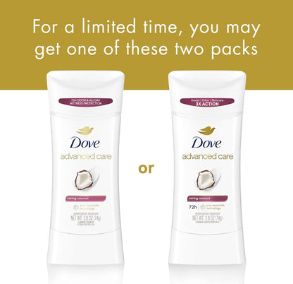 Dove Advanced Care Caring Coconut Pro-Ceramide Antiperspirant (2 Pack)