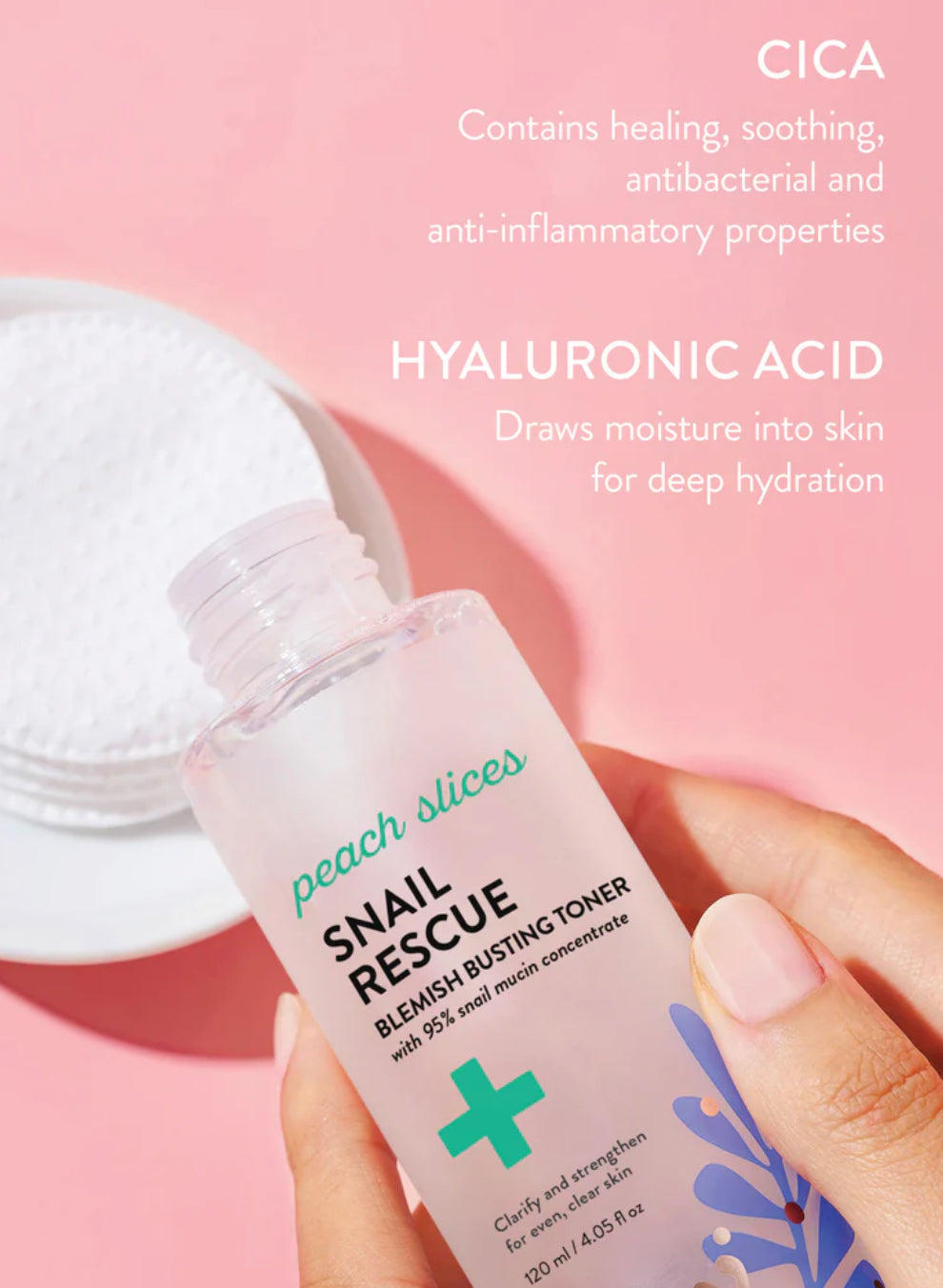 Peach Slices Snail Rescue Snail Mucin Blemish-Busting Toner