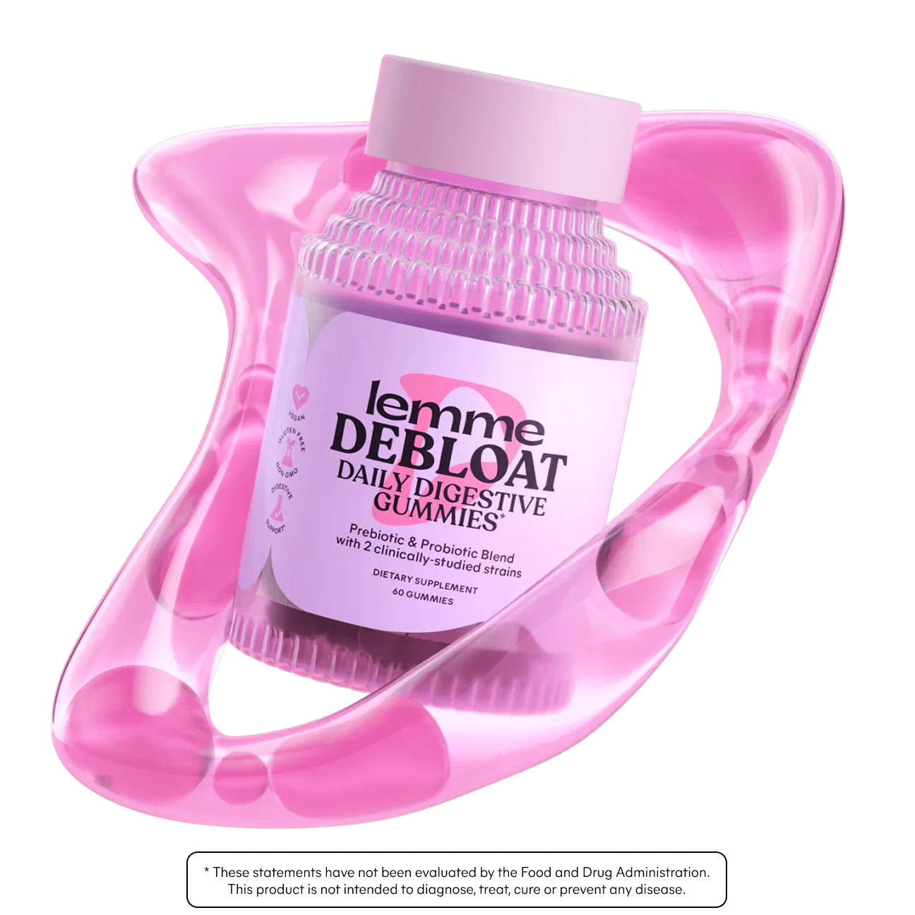 Lemme Debloat Probiotic & Prebiotic Digestive Gummies