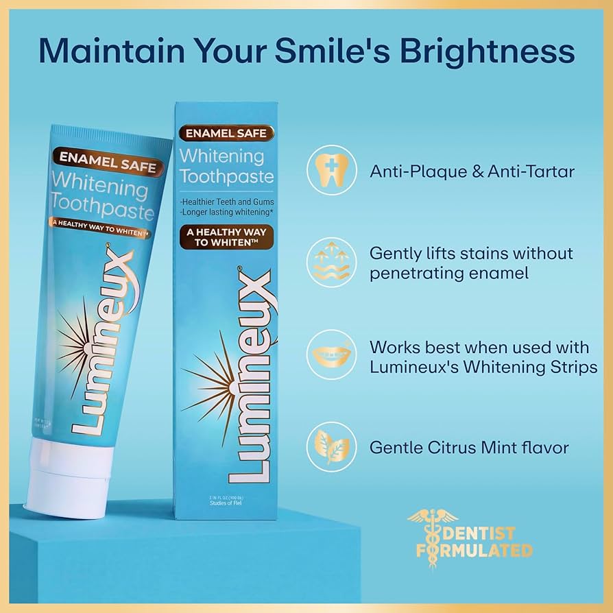Lumineux Peroxide-Free Enamel-Safe Whitening Toothpaste (2-Pack)
