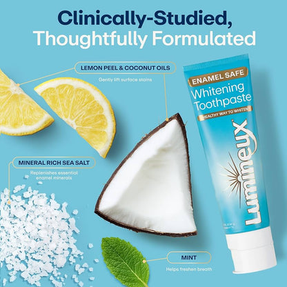 Lumineux Peroxide-Free Enamel-Safe Whitening Toothpaste (2-Pack)
