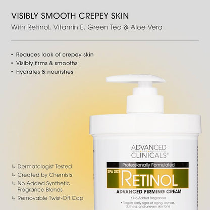 Advanced Clinicals Retinol Firming Body Lotion & Face Moisturiser