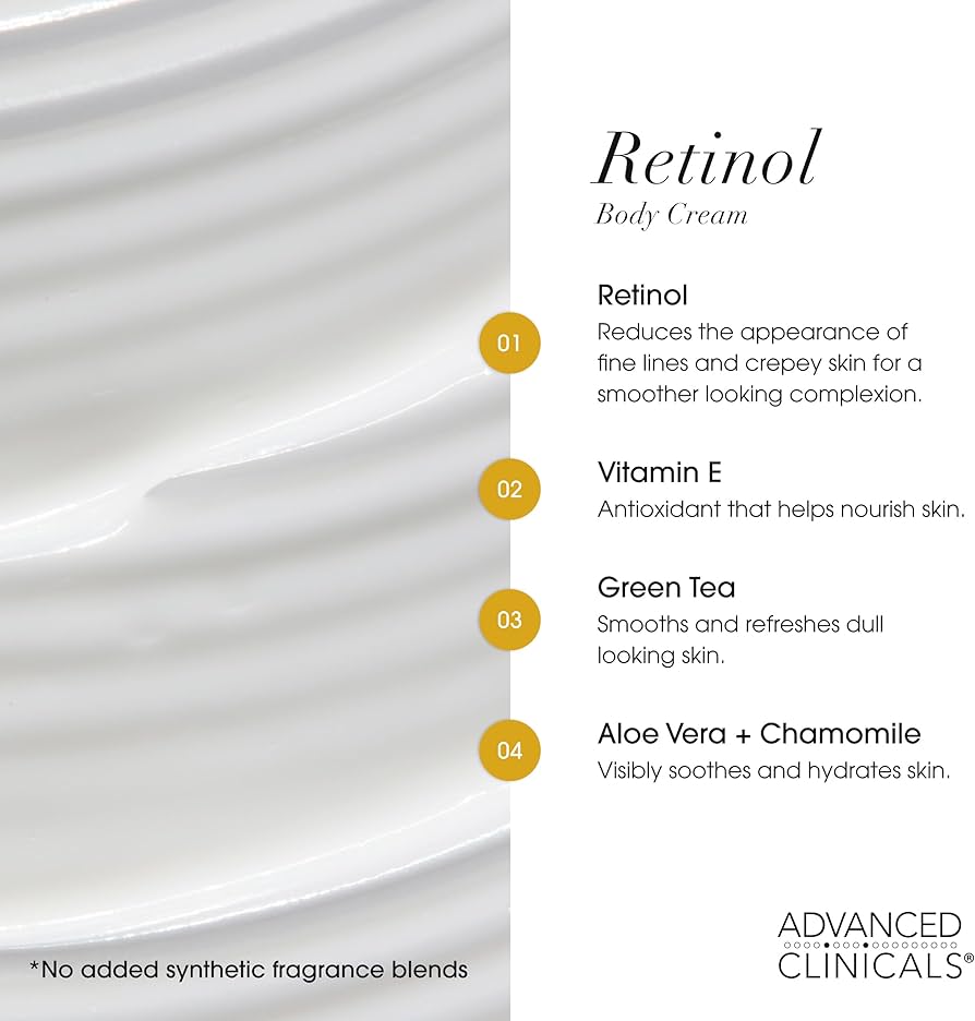 Advanced Clinicals Retinol Firming Body Lotion & Face Moisturiser