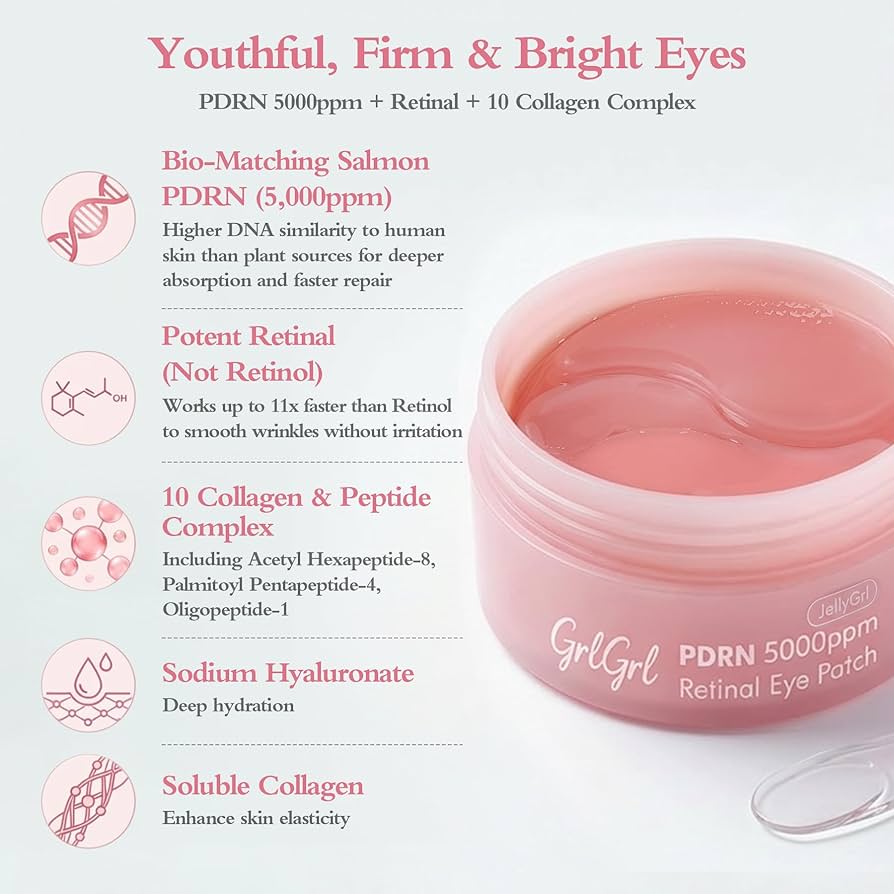 GrlGrl PDRN Retinal & Peptide Under-Eye Patches