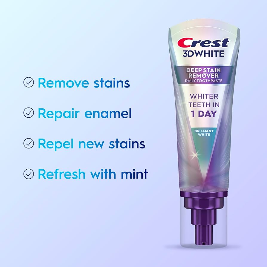 Crest 3D White Brilliance Deep Stain Remover Toothpaste (2 Pack)