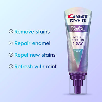 Crest 3D White Brilliance Deep Stain Remover Toothpaste (2 Pack)