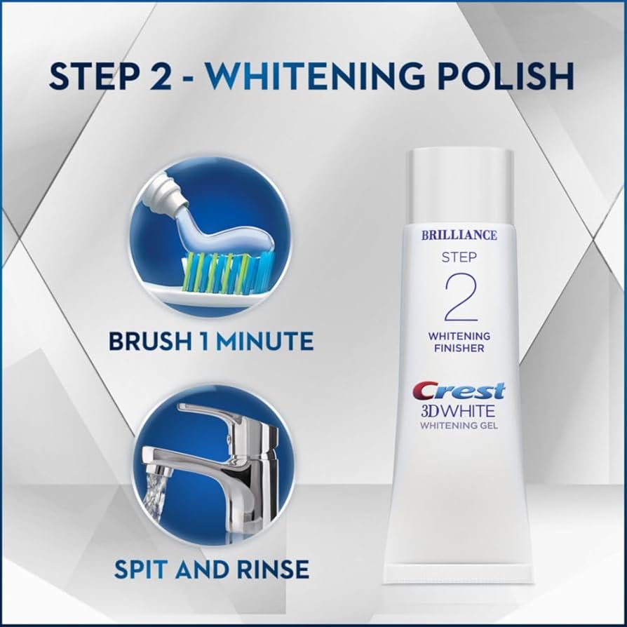 Crest 3D White Brilliance 2-Step Toothpaste Whitening Kit