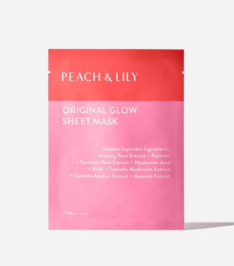 Peach & Lily Original Glow Camellia, Cica & Niacinamide Sheet Mask (20 Pack)