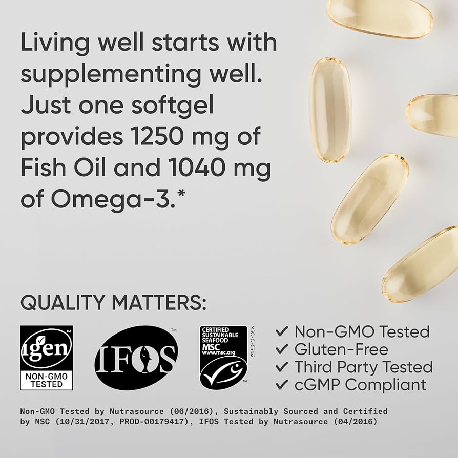 Sports Research Triple Strength Omega-3 Fish Oil 1250mg