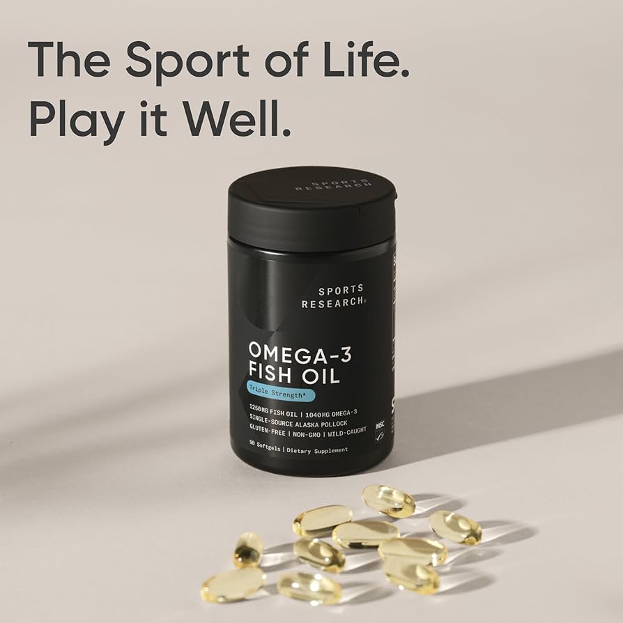 Sports Research Triple Strength Omega-3 Fish Oil 1250mg