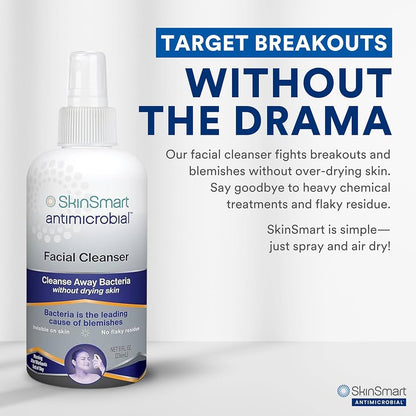 SkinSmart Antimicrobial No-Rinse Spray Face Cleanser