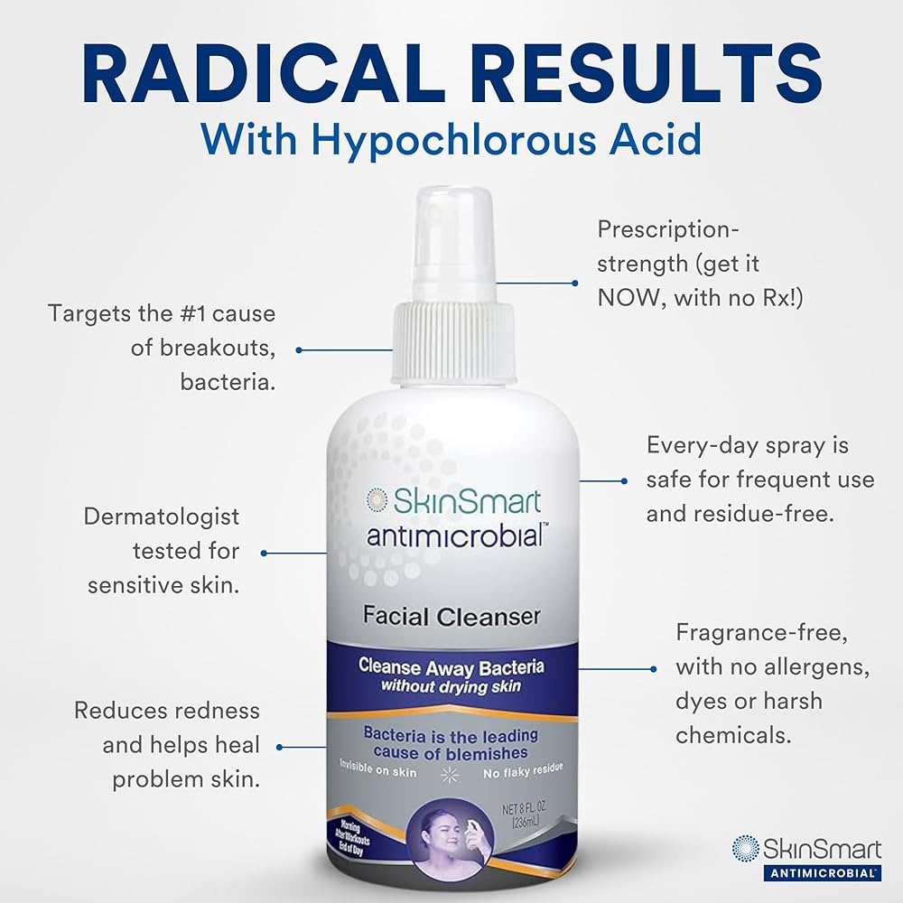 SkinSmart Antimicrobial No-Rinse Spray Face Cleanser
