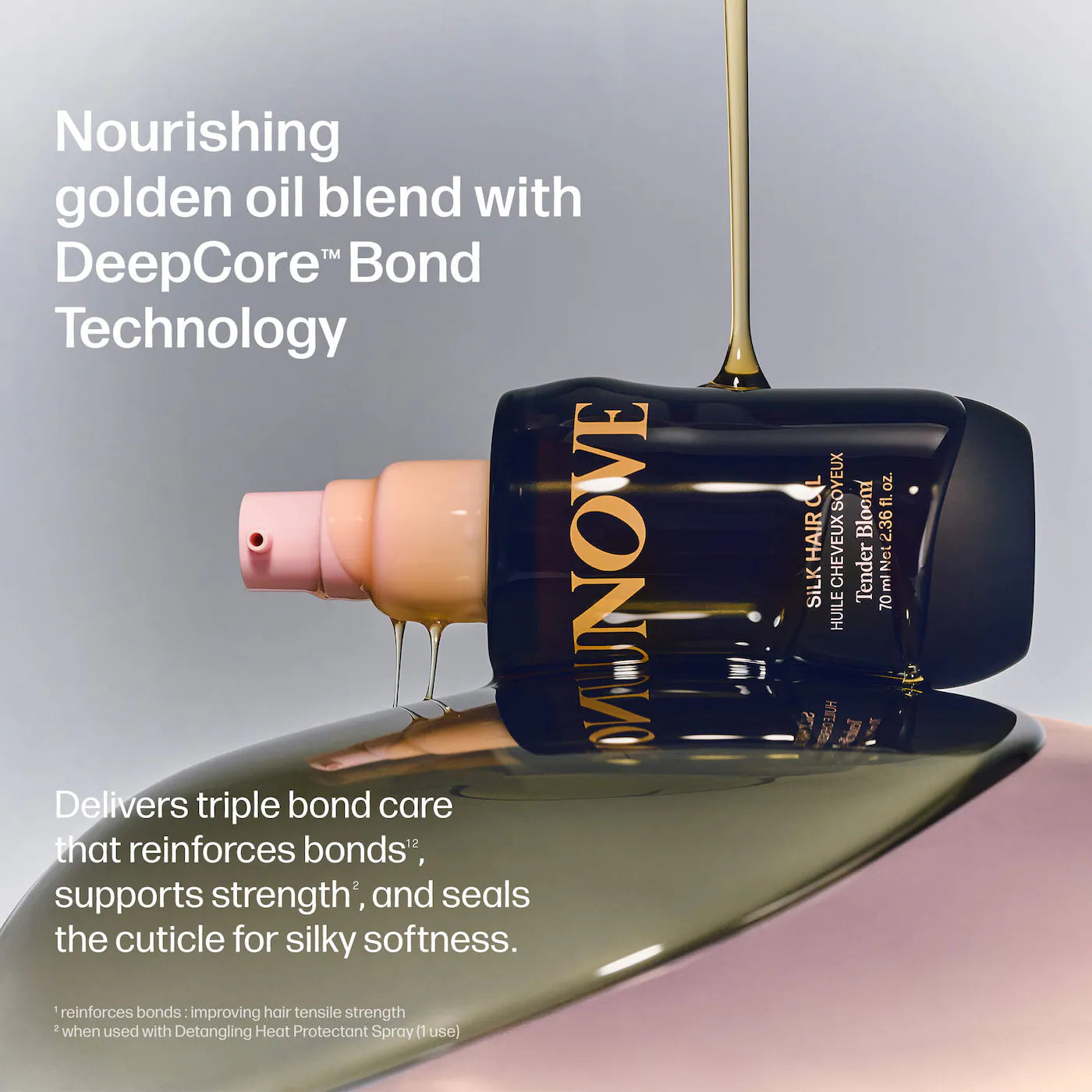 UNOVE Silk Shine Hair Oil for Damaged Hair – Heat Protect 455°F